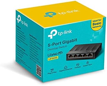 TP-LINK LITEWAVE 5 מתג Ethernet Gigabit Ethernet | מפצל אתרנט שולחני | מארז פלסטיק | מתג רשת לא מוגן | PLUG & PLAY | שקט